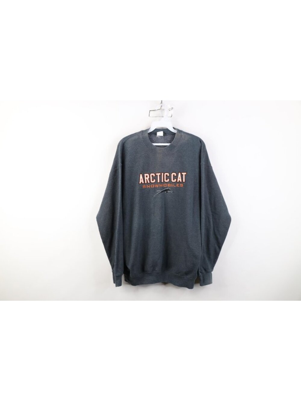 Vintage 90s Y2K Arctic Cat Snowmobiles Mens Medium Spell Out Crewneck Sweatshirt